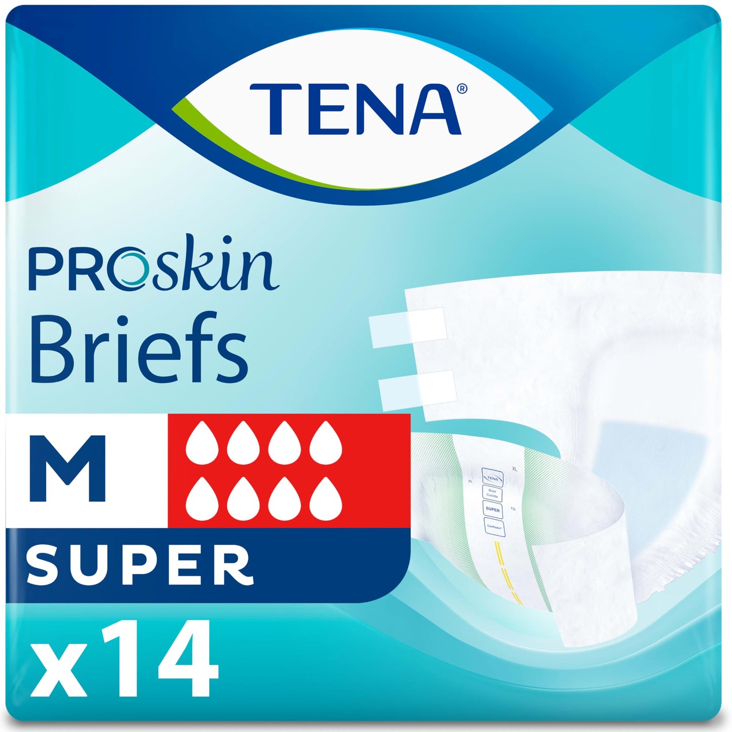 TENA Proskin Incontinence Super Briefs, Adult Diapers, Super Absorbency, Bladder Leaks Control, Large, 56 count