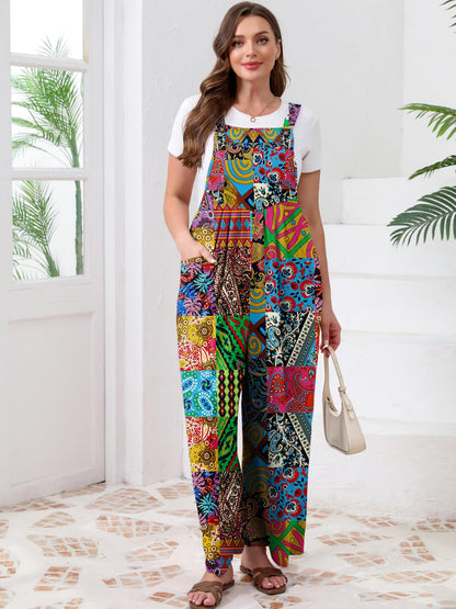 TAKEYAL Women's Plus Size Jumpsuit Overalls Wide Leg Casual Summer Rompers Adjustable Loose Fit Jumpsuits With Pockets 2026