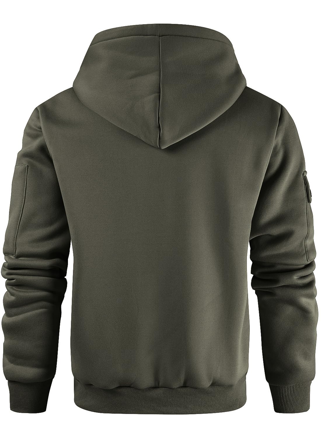Leidowei Men's Hoodies Casual Pullover Hooded Sweatshirt Long Sleeve Quarter Zip Hoody Tops With Kangaroo Pocket