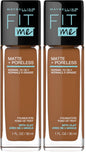 Maybelline Fit Me Matte + Poreless Liquid Oil-Free Foundation Makeup, Mocha, 1 Count (Packaging May Vary)