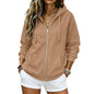 2026 Zip Up Hoodies for Women Fall Winter Casual Sweatshirts Zipper Oversized Lightweight Cute Jackets with Pockets