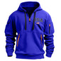 RTTUIOP Hoodies for Men Quarter Zip Pullover Tactical Sweatshirt Vintage Long Sleeve Casual Fashion Hoodie With Pockets