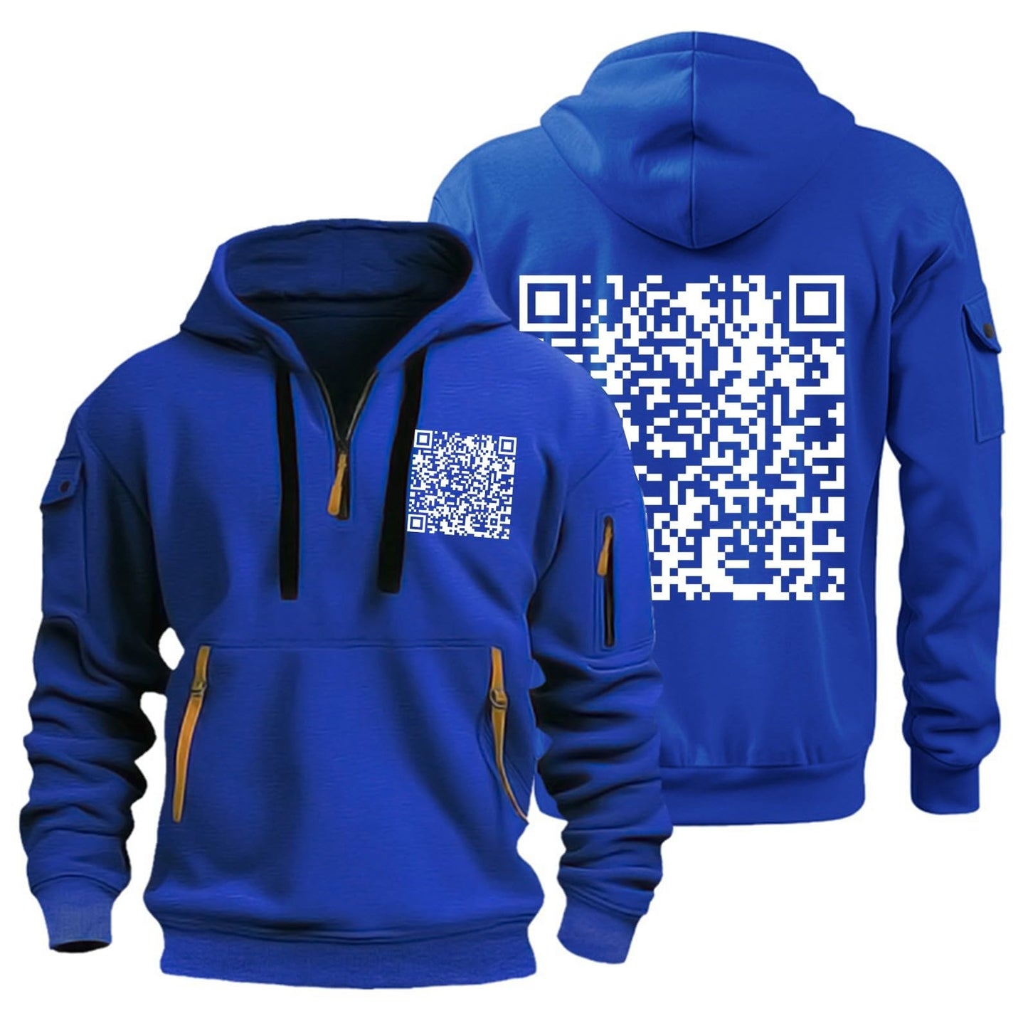 RTTUIOP Hoodies for Men Quarter Zip Pullover Tactical Sweatshirt Vintage Long Sleeve Casual Fashion Hoodie With Pockets