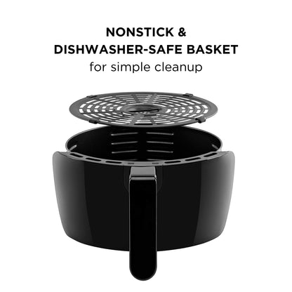 Chefman Air Fryer – 4-in-1 Slim 3.5 QT Airfryer, Air Fry, Bake, Dehydrate, Frozen, 450°F Max Temp for Extra Crispy Results in Minutes, Nonstick Ceramic Coating, Dishwasher-Safe Accessories - Black
