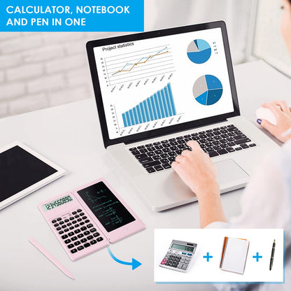 IPepul Scientific Calculators for Students, 10-Digit Large Screen, Math Calculator with Notepad, Classroom Must Haves for Middle High School Supplies & College (Black)
