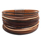 Fesciory Leather Wrap Bracelets for Women, Boho Western Layered Jewelry | Layered leather cuff bracelets, Easy on and off, Boho western style, Daily wear, Gift for women