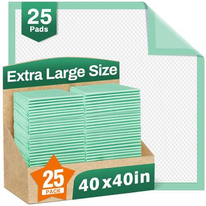 MILDPLUS Disposable Bed Pads 40"X40" 50pcs Extra Large Pee Pads for Incontinence 140 Gram Heavy Duty Super Absorbent Underpads Waterproof Chucks Pads for Adults, Elderly or Pets [100x100CM]