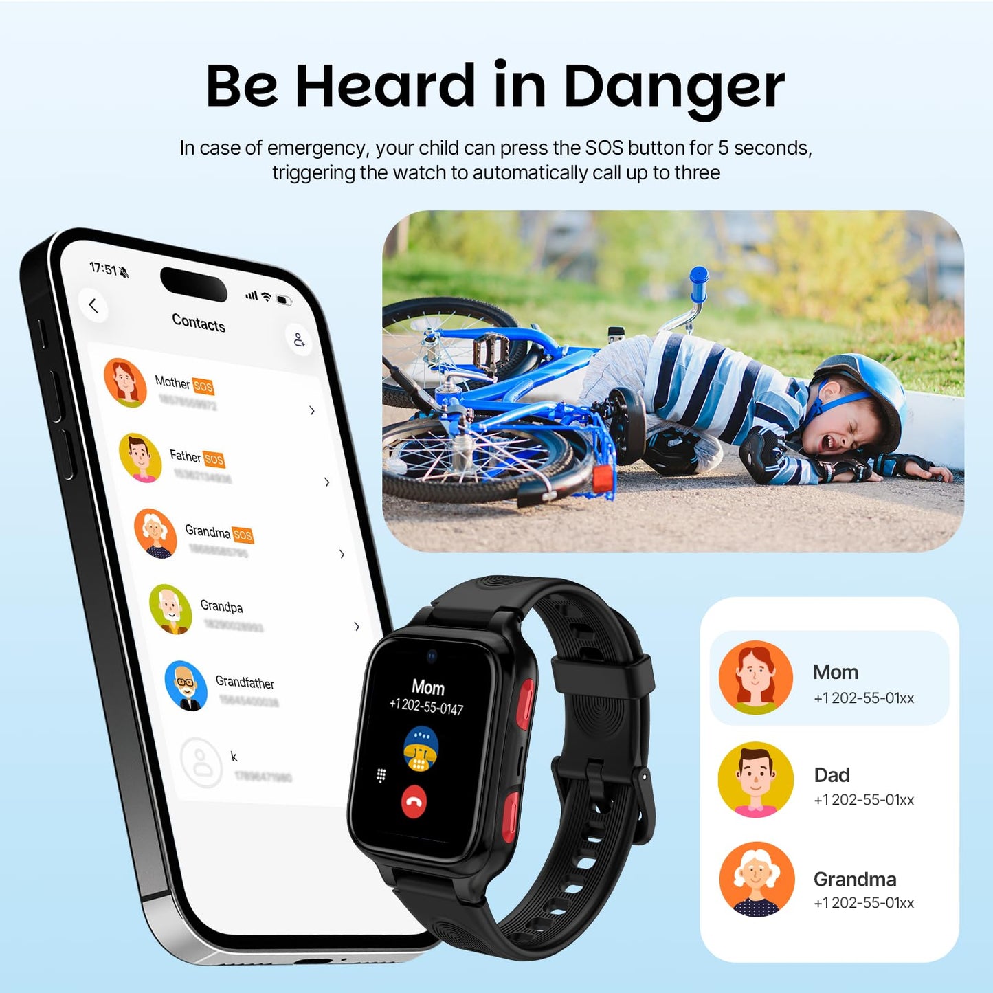 K9 Smart Watch for Kids with GPS Tracker, AI Voice & Video Call,1.78" AMOLED, 4G Smartwatch with SOS, Parental Controls, School Mode, IP68 Waterproof Kids Smartwatch for Teens Ages 3 and Up