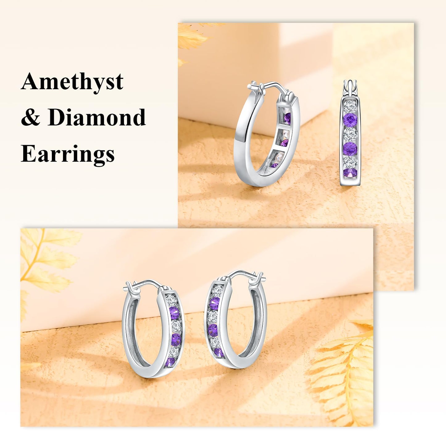 Channel Set Small Huggie Hoop Earrings Sterling Silver or 14K Gold Color,Lightweight Hypoallergenic CZ Diamond Chunky Hoop Earrings for Women