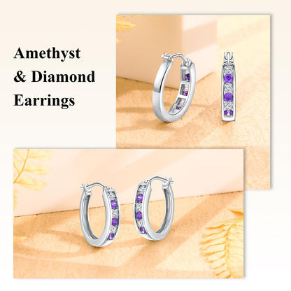 Channel Set Small Huggie Hoop Earrings Sterling Silver or 14K Gold Color,Lightweight Hypoallergenic CZ Diamond Chunky Hoop Earrings for Women
