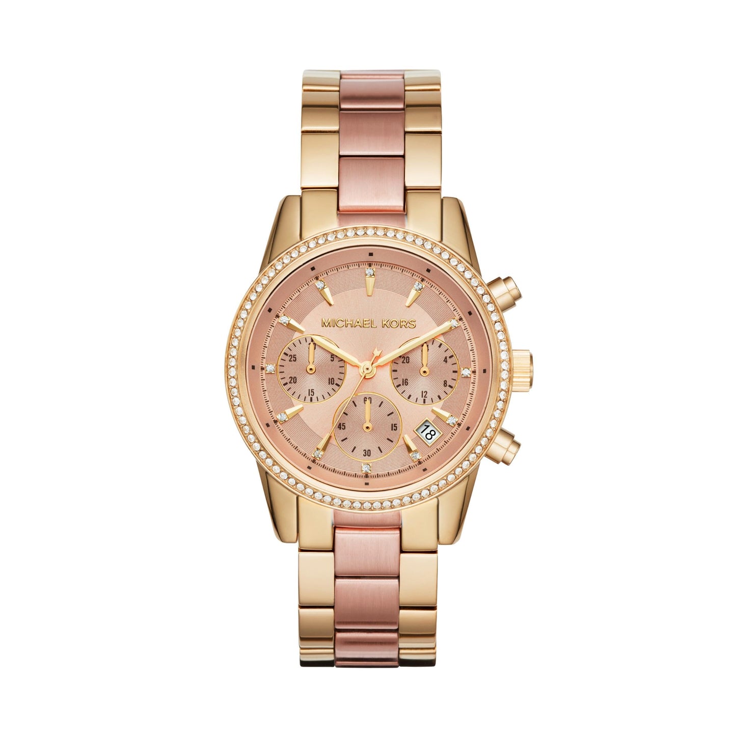 Michael Kors Bryant Chronograph Women's Watch, Stainless Steel and Pavé Crystal Watch for Women