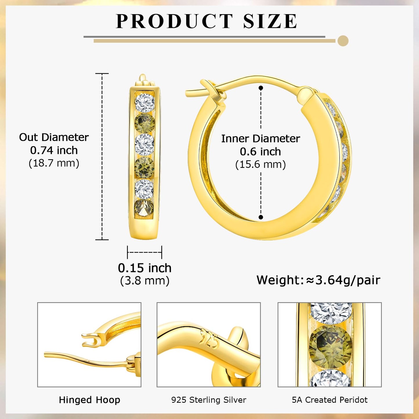 Channel Set Small Huggie Hoop Earrings Sterling Silver or 14K Gold Color,Lightweight Hypoallergenic CZ Diamond Chunky Hoop Earrings for Women
