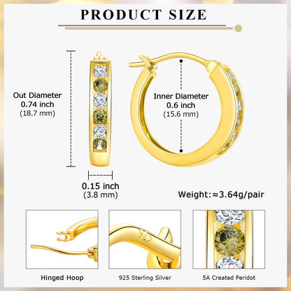 Channel Set Small Huggie Hoop Earrings Sterling Silver or 14K Gold Color,Lightweight Hypoallergenic CZ Diamond Chunky Hoop Earrings for Women