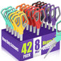 BURVAGY 30Pack 8" Scissors All Purpose, Heavy Duty Scissors with Ultra Sharp Blades Comfort Grip Handles - For Office Home School Sewing Fabric Crafts, High/Middle School Student Teacher Scissor