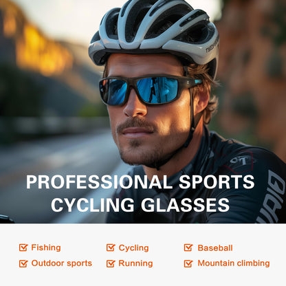 suoso Sports Polarized Sunglasses for Men: Women UV400 Protection Wrap Around Sun Glasses for Golf Fishing Running Driving