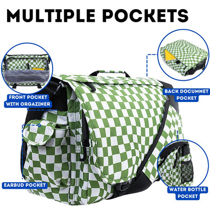 J World New York Thomas Laptop Messenger Bag for Women & Men. Kids Computer Bookbag