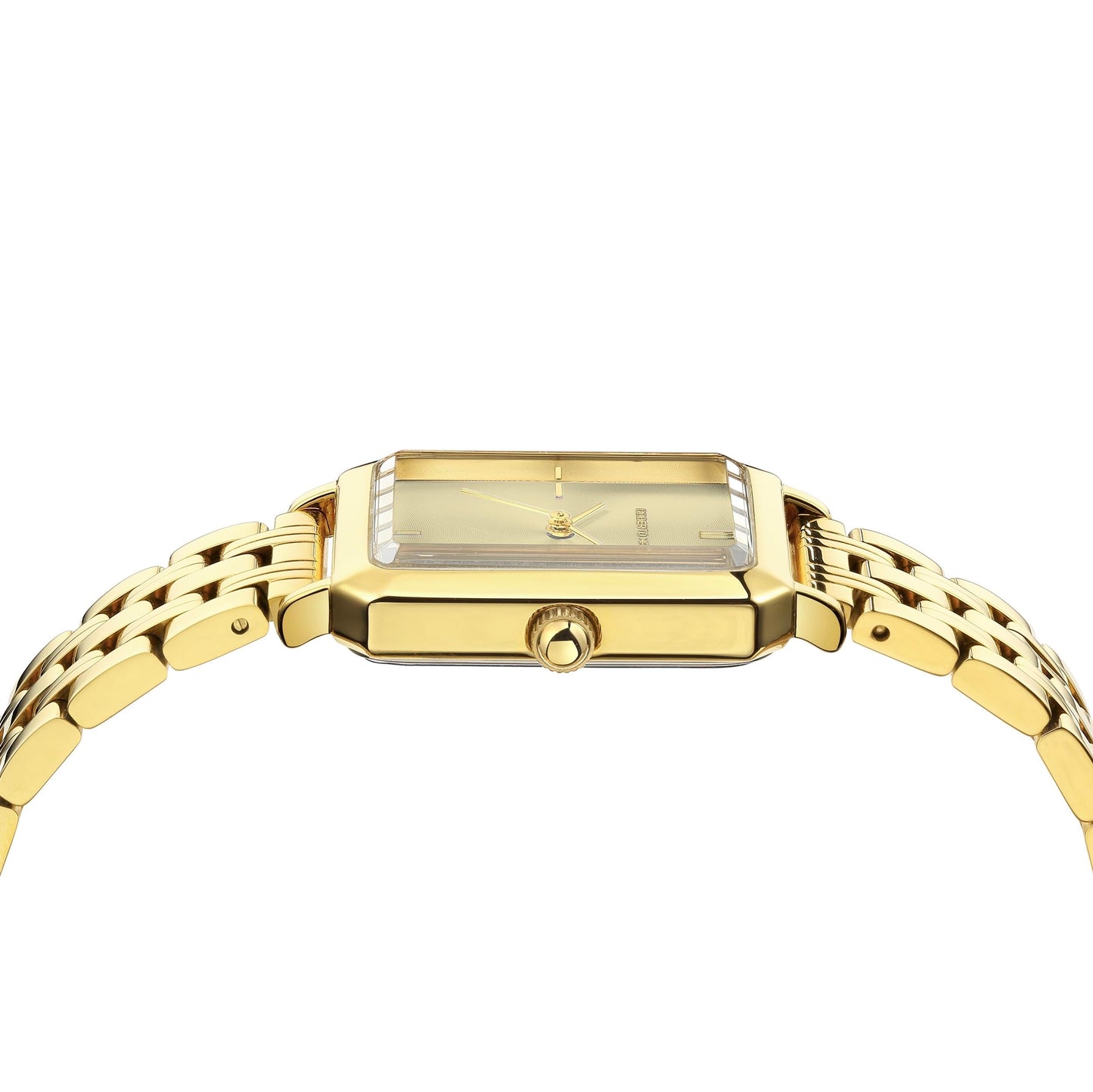 Roberto Marino RM1982 Women’s Luxury Watch Rectangular Gold – Japanese Quartz Movement, Vintage Stainless Steel Design, Silver Dial, Elegant Dress Timepiece, 3ATM Water Resistant – Reloj para Mujer