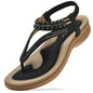 Littleplum Womens Sandals Arch Support Slingback Rhinestone Dressy Sandals Comfort Summer Shoes Ankle Strap Elastic Flats for Beach Walking
