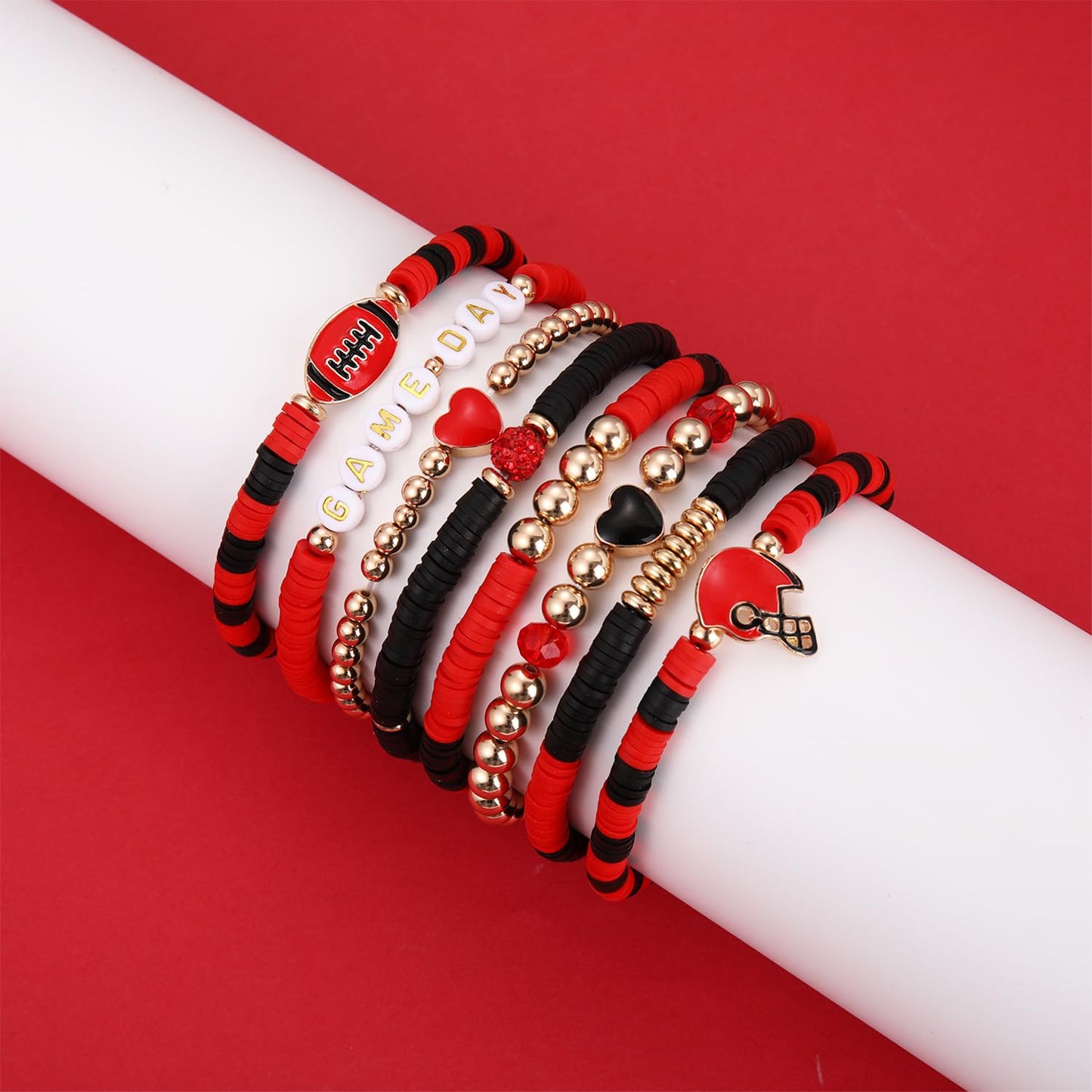Heishi Bracelets for Women Clay Beaded Stretch Bracelets Stackable Friendship Bracelet Set Summer Beach Accessories Outfits Jewelry Gifts