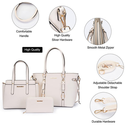 Montana West 3PCS Purses for Women Tote Bag and Wallet Set Shoulder Satchel Handbags