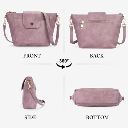 Crossbody Purses for Women Vegan Leather Small Crossbody Bags with Adjustable Strap Lightweight Travel Shoulder Bag