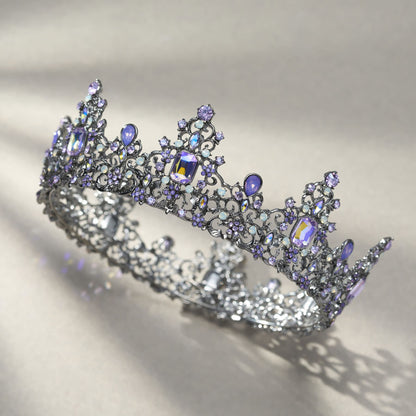 SWEETV Queen Crown for Women - Baroque Wedding Tiaras and Crowns,Jeweled Tiara Crown,Prom Birthday Halloween Hair Accessories