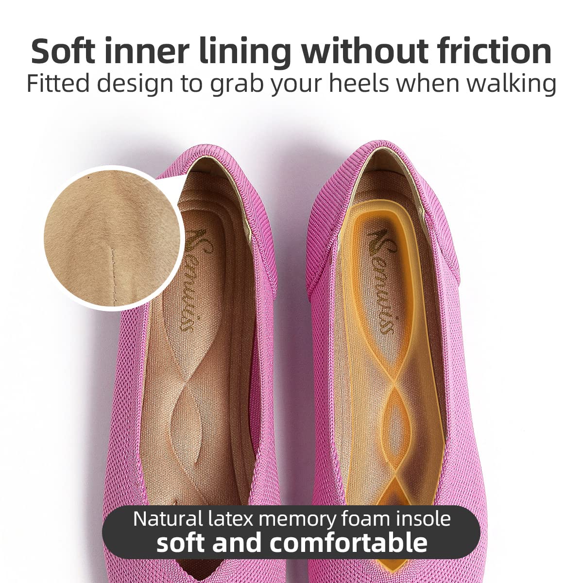 Semwiss Women's Ballet Flats Comfortable Casual Dressy Shoes,Work Flats Office Shoes Pointed Toe Leopard Flats.