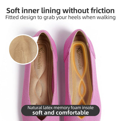 Semwiss Women's Ballet Flats Comfortable Casual Dressy Shoes,Work Flats Office Shoes Pointed Toe Leopard Flats.