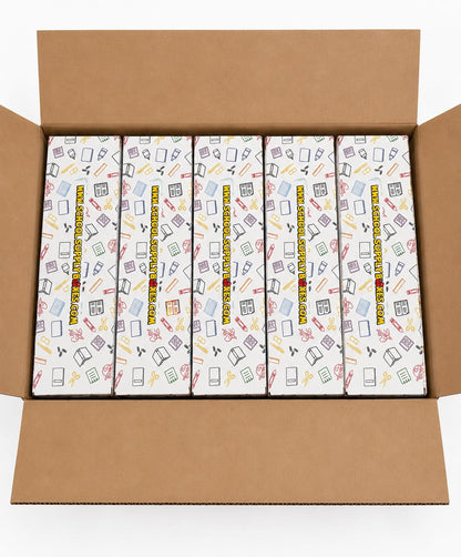 Back to School Supply Box Grades K-5 - School Supply Boxes - 32 Piece School Supplies Kit Includes Markers, Crayons, Pencils, Scissors, Folders, Glue Sticks, Notebook, and Composition Book
