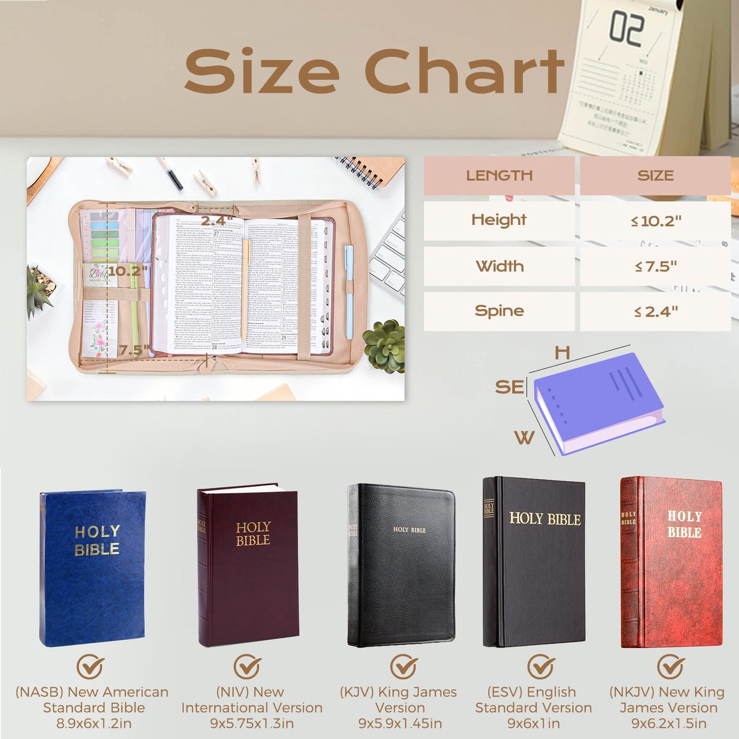 XKDOUS 20 Pcs Bible Case Set with Tabs, Pens, Study Supplies Carrier Holder Portable Men's Bible Bag Church Book Leather Cover Father Day Christian Gift for Dad, Mom, Men, Women
