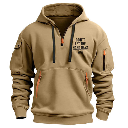 RTTUIOP Hoodies for Men Quarter Zip Pullover Tactical Sweatshirt Vintage Long Sleeve Casual Fashion Hoodie With Pockets