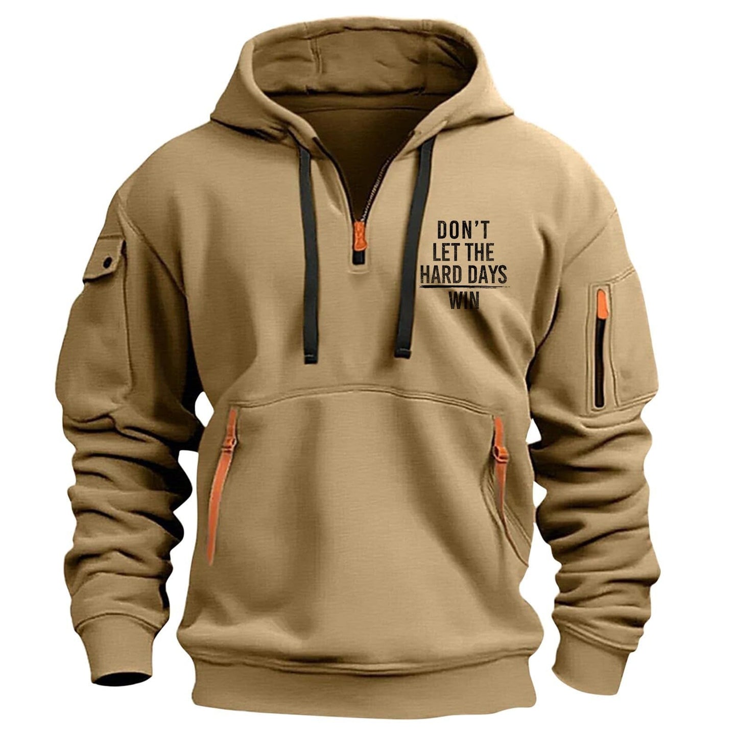RTTUIOP Hoodies for Men Quarter Zip Pullover Tactical Sweatshirt Vintage Long Sleeve Casual Fashion Hoodie With Pockets