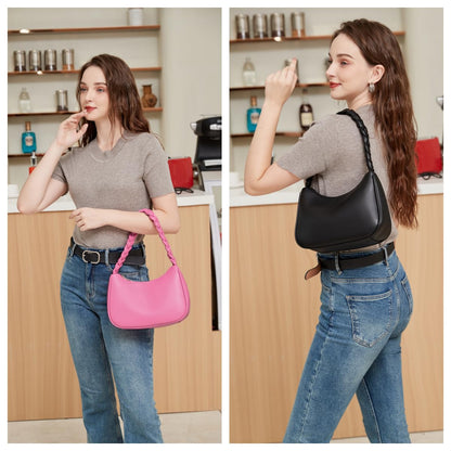 CYHTWSDJ Shoulder Bags for Women, Cute Hobo Tote Handbag Mini Clutch Purse with Zipper Closure