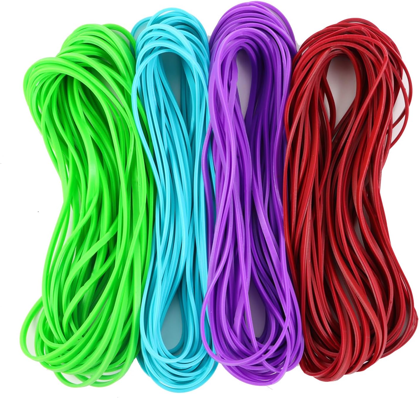 KJAHLAL Large Heavy Duty Rubber Bands - 120 Pcs, 7x1/8 Inches, Assorted Colors, Office & Home Use