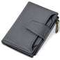 Airkit Small Wallet Women RFID Blocking Soft Leather Bifold Compact Card Holder Wallet for Women with Zipper Coin Pocket 4 ID Window