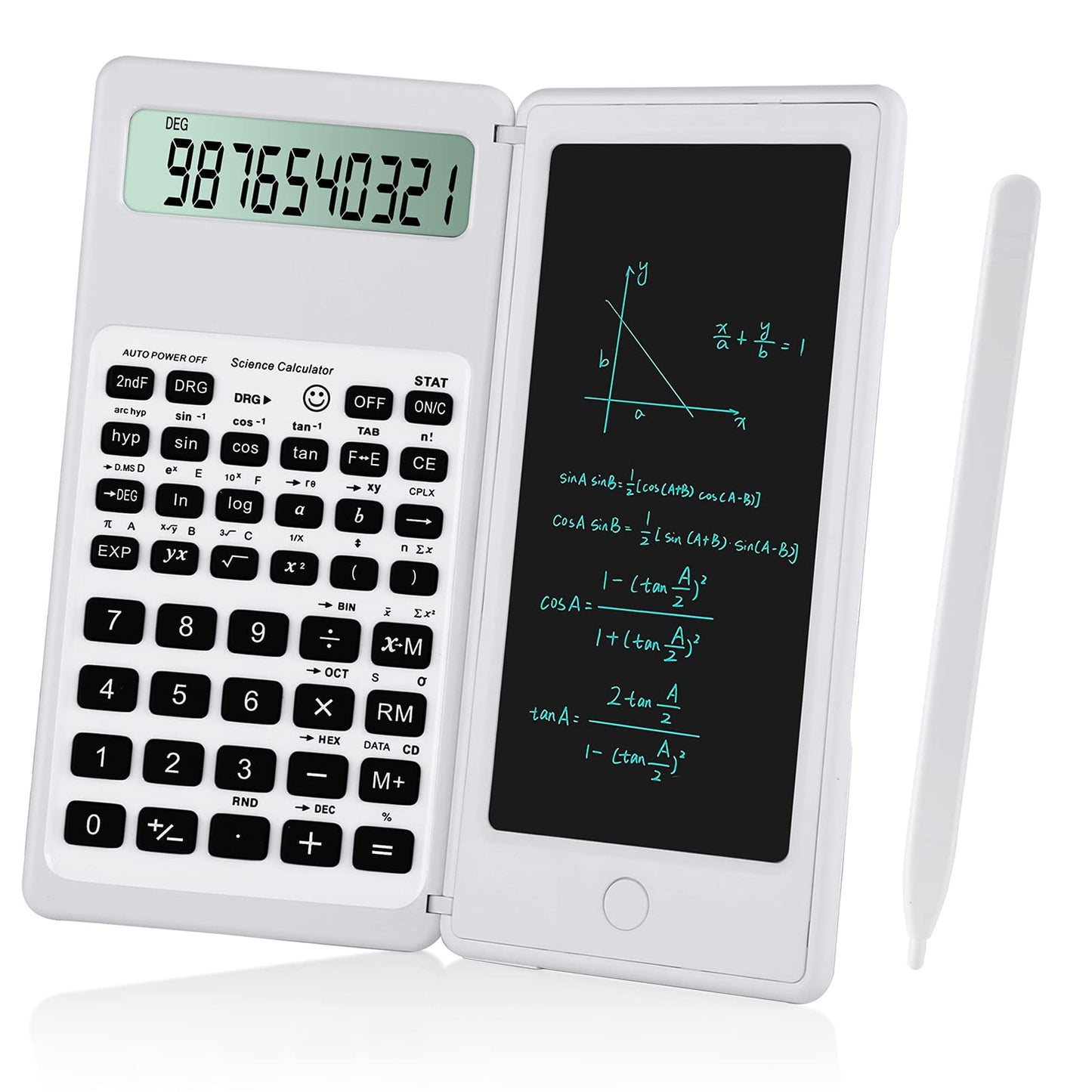 IPepul Scientific Calculators for Students, 10-Digit Large Screen, Math Calculator with Notepad, Classroom Must Haves for Middle High School Supplies & College (Black)