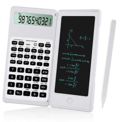 IPepul Scientific Calculators for Students, 10-Digit Large Screen, Math Calculator with Notepad, Classroom Must Haves for Middle High School Supplies & College (Black)