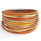 Fesciory Leather Wrap Bracelets for Women, Boho Western Layered Jewelry | Layered leather cuff bracelets, Easy on and off, Boho western style, Daily wear, Gift for women