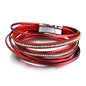 Fesciory Leather Wrap Bracelets for Women, Boho Western Layered Jewelry | Layered leather cuff bracelets, Easy on and off, Boho western style, Daily wear, Gift for women