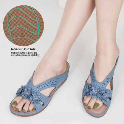 Sandals for Women Wedge Shoes: Slip On Dressy Summer Comfortable Slides Sandals 2026 Casual Memory Foam Platform Shoes