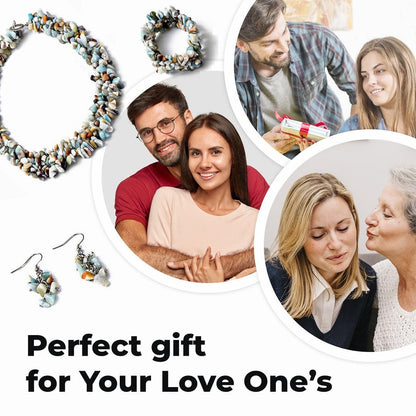 Shop LC Gemstone Chips Necklace, Bracelet & Earrings Set Jewelry for Women