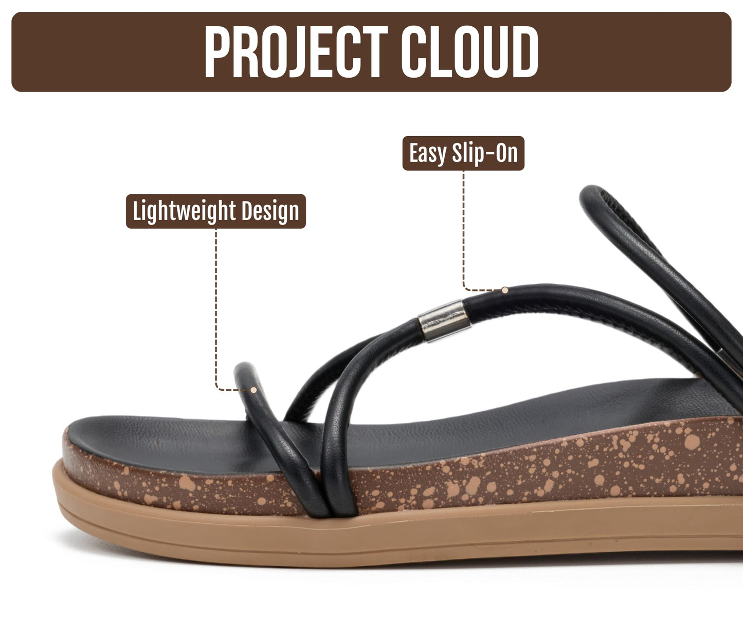 Project Cloud Summer Slides for Women 2026 with Plush and Soft Insole Womens Sandals Comfortable - Non-Slip and Lightweight Sandals Women Footwear