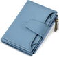 Airkit Small Wallet Women RFID Blocking Soft Leather Bifold Compact Card Holder Wallet for Women with Zipper Coin Pocket 4 ID Window