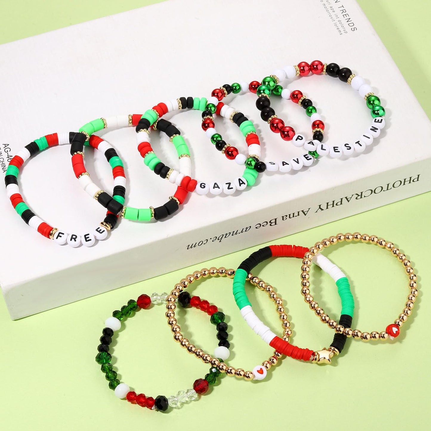 Heishi Bracelets for Women Clay Beaded Stretch Bracelets Stackable Friendship Bracelet Set Summer Beach Accessories Outfits Jewelry Gifts