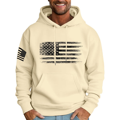 Ymosrh Mens Patriotic Hoodies USA Flag Print Hooded Sweatshirt Pullover Casual Fashion Hoodie, M-6XL