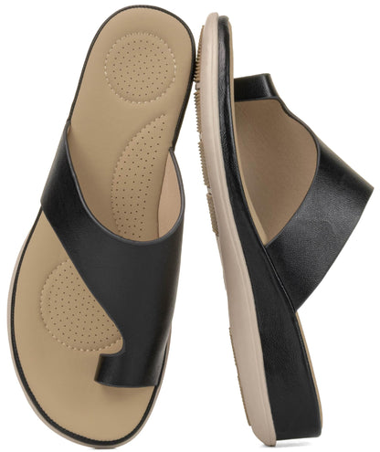 Women Pinch Toe Wedge Sandals Arch Support Slide Sandal | Comfortable Breathable Non Slip Dressy Slides Casual Slip On Shoes Walking Summer Vacation Outdoor