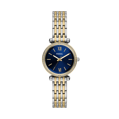 Fossil Women's Watch and Bracelet Set, Carlie Three-Hand Stainless Steel Watch for Women and Bracelet Set