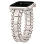 TOYOUTHS Beaded Bracelet Compatible with Apple Watch Bands 38/40/41/42/44/45/46/49mm Women, Dressy Fancy Stainless Steel Metal Elegant Jewelry Strap for iWatch Series 11 10 9 8 7 6 5 4 Ultra/SE 3 2 1