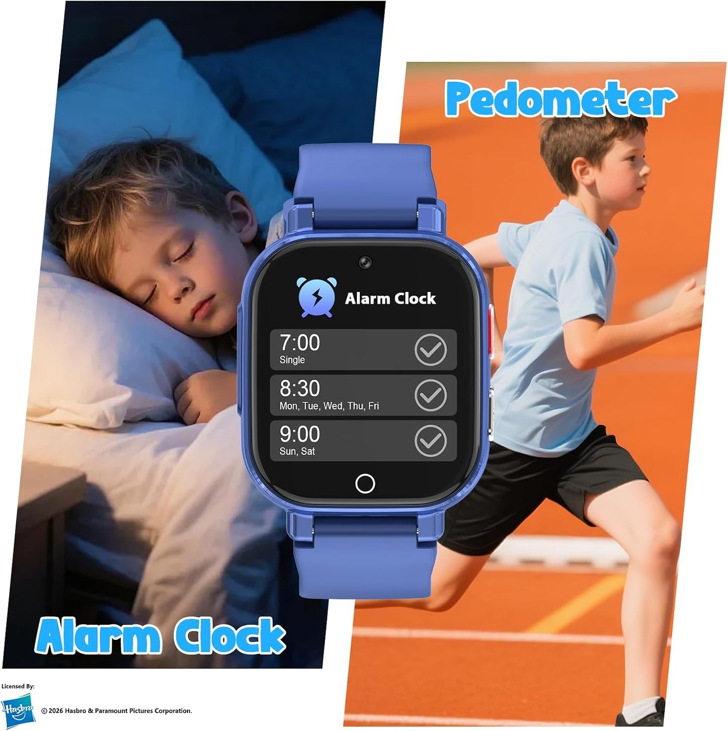 Smart Watch for Kids, 4G Kids Smartwatch with GPS Tracker Calling (Blue) | WIFI/Voice/Video Chat/SOS/SMS-receiving IP68 Waterproof Pedometer Camera Alarm Safe Zone Smartwatch Gift for Boys Girls 4-12