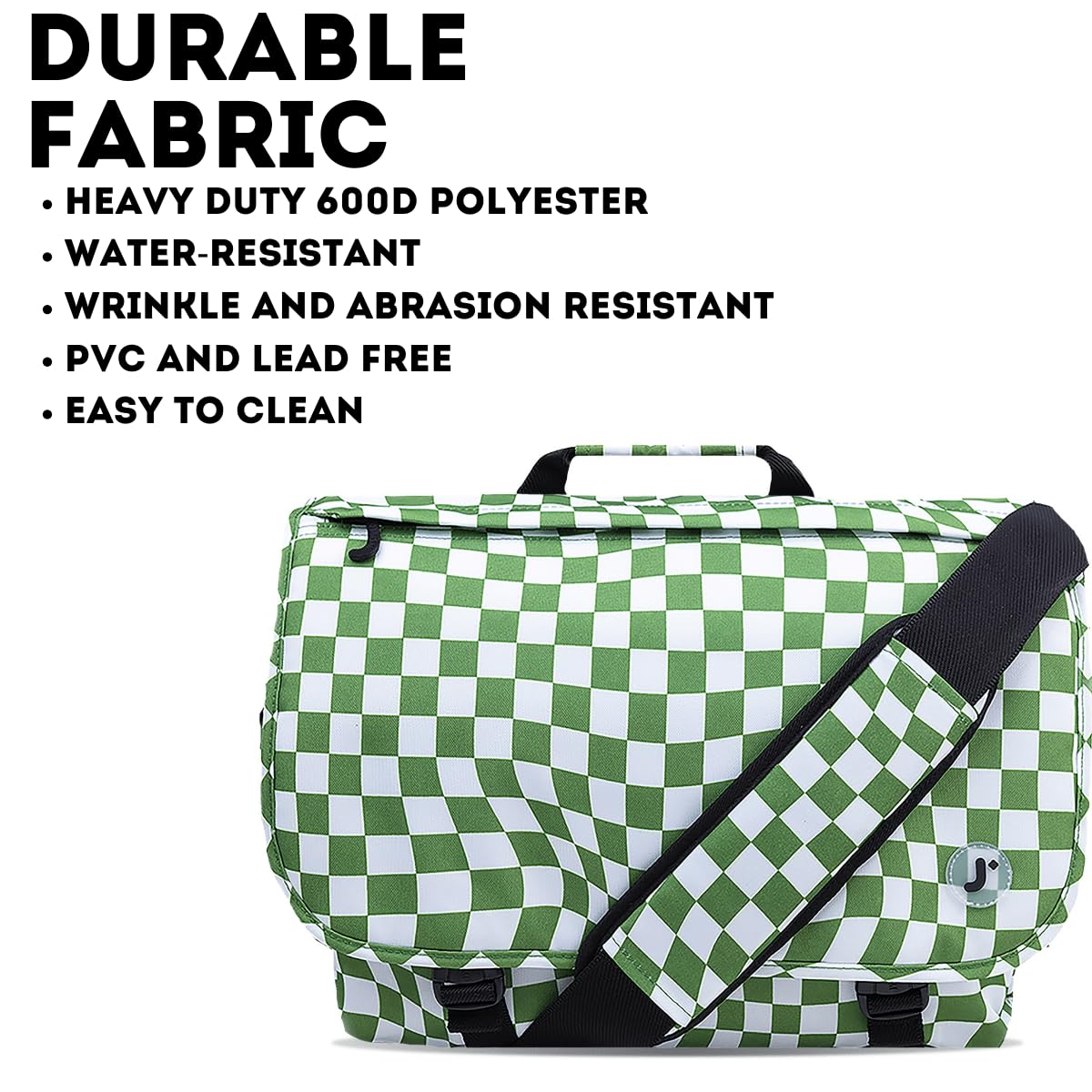 J World New York Thomas Laptop Messenger Bag for Women & Men. Kids Computer Bookbag